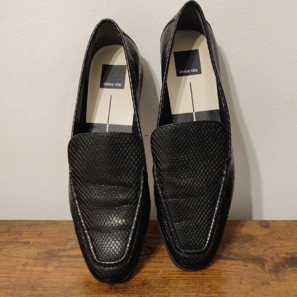 Dolce Vita Other - Dolce Vita Black Leather Slip-On Loafers